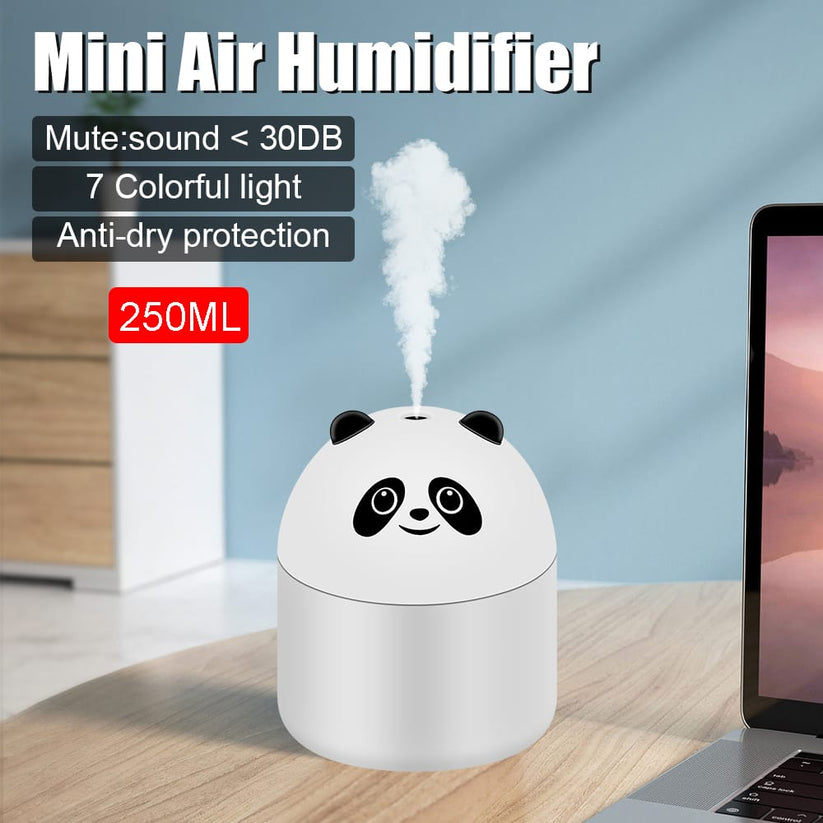 250ml Ultrasonic Air Humidifier Cute Panda