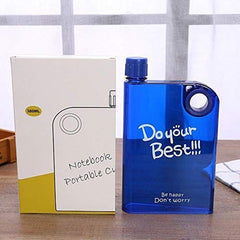 Flat Water Bottle Slim Stylish Note Book Water Bottle 11 Mango