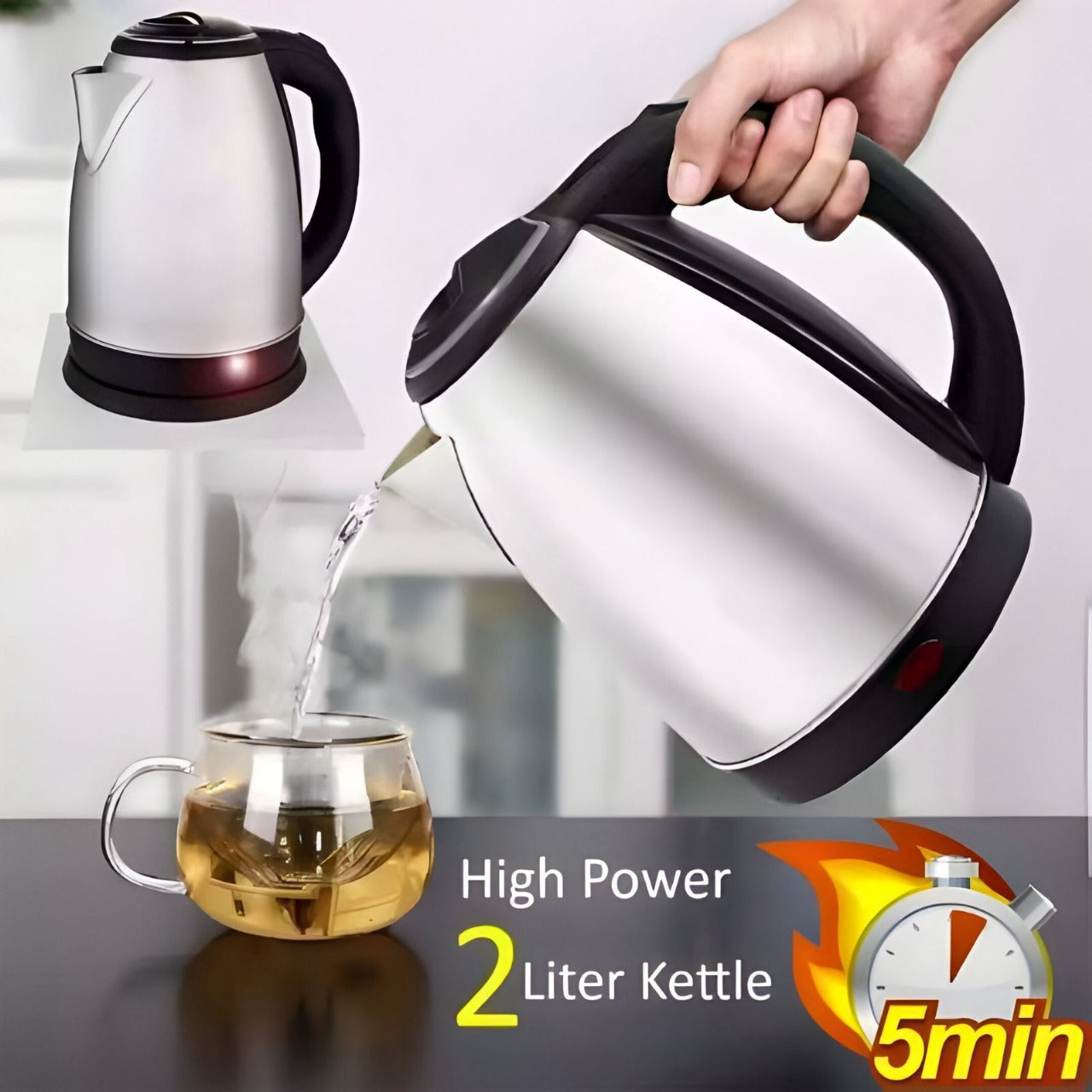 Electric Stainless Steel Kettle with Box 11 Mango