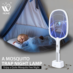 Rechargeable Electric Mosquito Killer Racket, 2 in 1 Mosquito Racket. 11 Mango