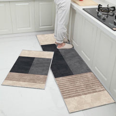 Kitchen Mat 2-Piece Set: Anti-Slip Magical Water Absorbent Kitchen Floor Mat