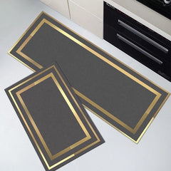 Kitchen Mat 2-Piece Set: Anti-Slip Magical Water Absorbent Kitchen Floor Mat