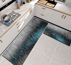 Kitchen Mat 2-Piece Set: Anti-Slip Magical Water Absorbent Kitchen Floor Mat