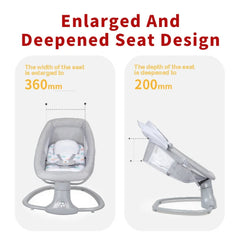 Baby Swings for Infants,Bluetooth Rocking Chair with 3 Positions, 5 Speeds and Remote Control,Deep and Wide Seat 8104 11 Mango