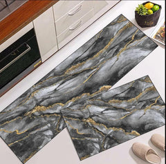 Kitchen Mat 2-Piece Set: Anti-Slip Magical Water Absorbent Kitchen Floor Mat 11 Mango