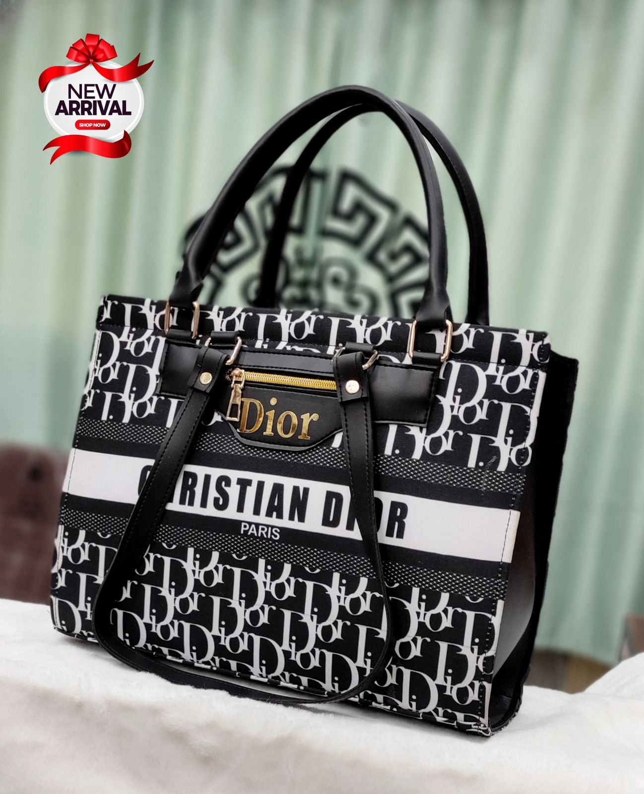 CHRISTIAN DIOR & LV TOTTE BAG Size : 13" By 10" BIG SIZE Stylish Shoulder Style Good Quality Out Side Complete Print 11 Mango