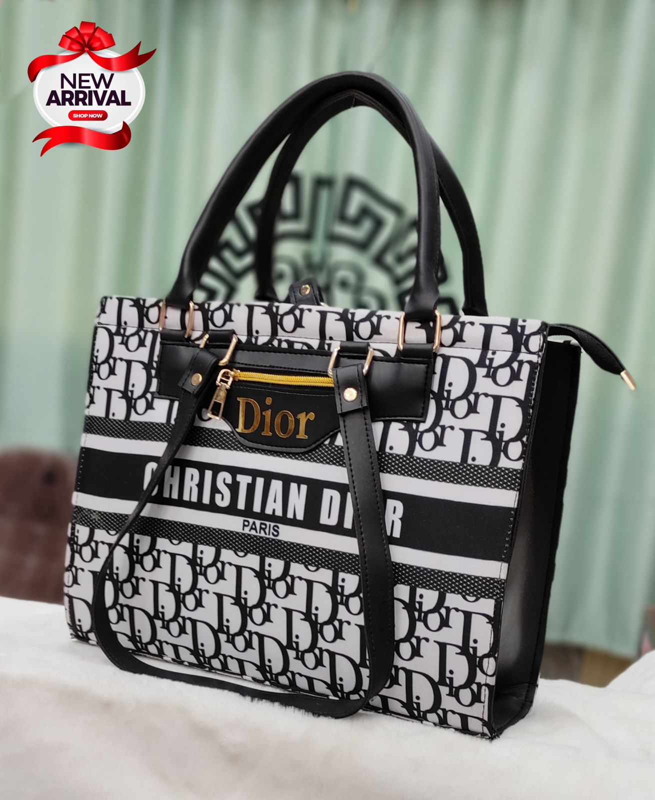 CHRISTIAN DIOR & LV TOTTE BAG Size : 13" By 10" BIG SIZE Stylish Shoulder Style Good Quality Out Side Complete Print 11 Mango