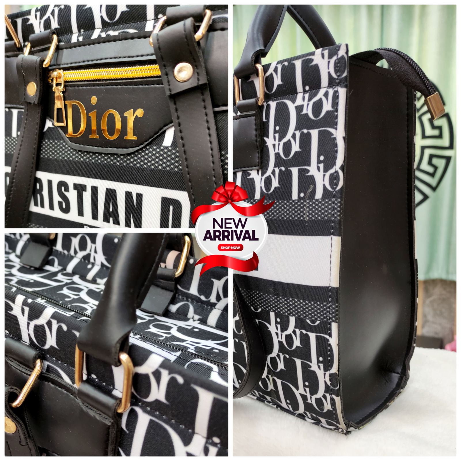 CHRISTIAN DIOR & LV TOTTE BAG Size : 13" By 10" BIG SIZE Stylish Shoulder Style Good Quality Out Side Complete Print 11 Mango