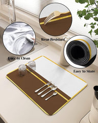 Magical Water Absorbent Anti-Slip Dish Drying/Dining Table Mat 11 Mango