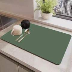 Magical Water Absorbent Anti-Slip Dish Drying/Dining Table Mat 11 Mango