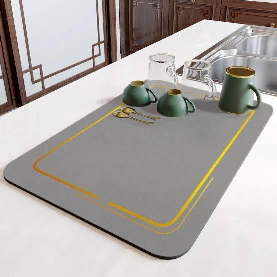 Magical Water Absorbent Anti-Slip Dish Drying/Dining Table Mat 11 Mango