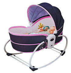 Mastela 5 In 1 Rocker Bassinet Grey & Pink 11 Mango